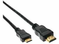 InLine 17462P HDMI Mini High Speed Kabel Stecker A auf C Kontakte 2m schwarz