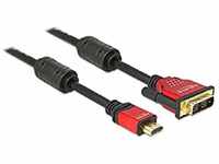 Delock High Speed HDMI Kabel – HDMI A Stecker > DVI Stecker 3 m