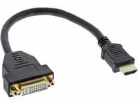 InLine 17670I HDMI-DVI Adapterkabel, HDMI Stecker auf DVI Buchse, 0,2m