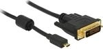 Delock Kabel Micro HDMI D Stecker > DVI 24+1 Stecker 1 m