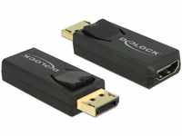 Delock 65573 Adapter Displayport 1.2 Stecker > HDMI Buchse 4K Aktiv schwarz,