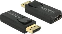 Delock 65573 Adapter Displayport 1.2 Stecker > HDMI Buchse 4K Aktiv schwarz,