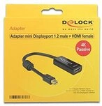 Delock Adapter mini Displayport 1.2 Stecker > HDMI Buchse 4K Passiv schwarz