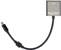 Delock Adapter mini Displayport 1.2 Stecker > HDMI Buchse 4K Aktiv schwarz