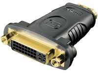 Goobay HDMI/DVI Adapter [1x HDMI-Buchse - 1x DVI-Buchse 24+5pol.] Schwarz vergoldete