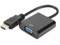DIGITUS HDMI Grafik Audio Adapter, HDMI Typ A zu VGA + 3.5mm Klinke, Full HD, UXGA,