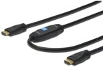 DIGITUS HDMI High Speed Anschlusskabel, Typ A, m/ amp. St/St, 20.0m, Full HD, CE -