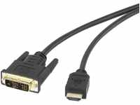 Renkforce DVI/HDMI Adapterkabel DVI-D 18+1pol. Stecker, HDMI-A Stecker 1.80 m...