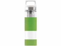 SIGG Hot & Cold Glass Green, 0.4 L, Doppelwandige-isolierte Glas Trinkflasche...