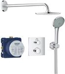 GROHE Grohtherm | Duschsystem Unterputz mit Rainshower Cosmopolitan 210 | Chrom 