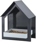 Esschert Design Wandfutterhaus, in anthrazit/wei&szlig;, aus dem Material &bdquo;Metall, 19,2