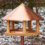 VOSS.garden Vogelhaus Kopenhagen D&auml;nisches Design 40cm Durchmesser, doppelt gebeizte