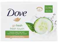 Dove Fresh Jabon Crema Pepino & Te Verde Lote 2 X 100 Gr