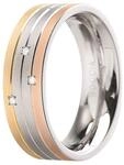 Boccia Damen-Ring Titan Diamant (0.03 ct) wei&szlig; Brillantschliff Gr. 54 (17.2) -