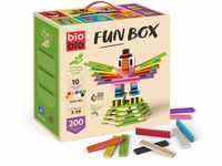 bioblo Fun Box Multi Mix 200 Stück | Nachhaltige Bunte Bauklötze für Kinder...