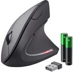 Trust Verto Kabellose Vertikale Maus, Wireless Ergonomische Maus, Vorbeugung Gegen