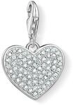 THOMAS SABO Charm-Anh&auml;nger Herz Pav&eacute; 925er Sterlingsilber