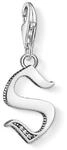 THOMAS SABO Charm-Anh&auml;nger Buchstabe S silber 925er Sterlingsilber, Geschw&auml;rzt