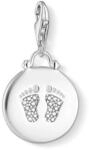 THOMAS SABO Damen Charm-Anh&auml;nger Coin Baby Fu&szlig;abdruck Charm Club 925 Sterling