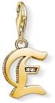 THOMAS SABO Charm-Anh&auml;nger Buchstabe E gold 925er Sterlingsilber; 750er...