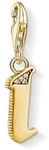 Thomas Sabo Damen Charm-Anh&auml;nger L Buchstabe Charm Club 925 Sterling Silber