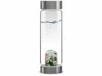 VitaJuwel ViA FOREVER YOUNG - Wasserflasche aus Glas (0,5l) mit Aquamarin,...