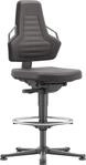 bimos Arbeitsdrehstuhl Nexxit Bodengleiter+Fu&szlig;ring Supertec-Gewebe schwarz...