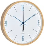 TFA Dostmann Analoge Wanduhr Funkuhr mit Holz Rahmen, 60.3524, aus Ahorn, 25,5cm