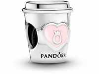 PANDORA Charm "Drink To Go" Silber Emaille rosa 797185EN160