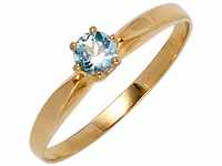 Jobo Damen Ring 585 Gold Gelbgold 1 Aquamarin hellblau blau Aquamarinring...