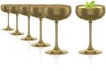 St&ouml;lzle Lausitz Elements Sektschalen Gold 6er-Set 230 ml &ndash; Stilvolle Gl&auml;ser ideal