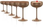 St&ouml;lzle Lausitz Elements Sektschalen Bronze 6er-Set 230 ml &ndash; Stilvolle Gl&auml;ser