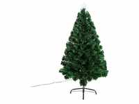 HOMCOM Weihnachtsbaum künstlicher Christbaum Tannenbaum LED Lichtfaser 120 cm