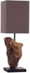 invicta INTERIOR Design Treibholz Lampe HYPNOTIC Schirm braun Handarbeit massiv