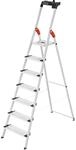 Hailo L80 ComfortLine Alu-Sicherheits-Stehleiter - 7 XXL-Stufen belastbar bis...