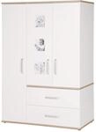 roba Kleiderschrank, Weiss, 134,5 x 55 x 193 cm