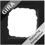 GIRA 021109 Abdeckrahmen 1‑fach Schwarz matt | Rahmenabdeckung f&uuml;r Schalter &