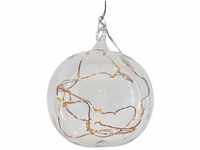 Lumix® LED kabellose Christbaumkugel Light Ball M Klar 8cm mundgeblasenes Glas...