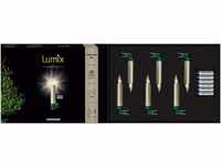 Lumix® Superlight Mini Metallic, kabellose LED Christbaumkerzen,...