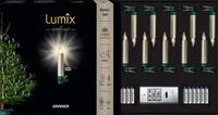 Lumix&reg; Kabellose LED Christbaumkerzen Superlight Mini Metallic Basis-Set mit 12