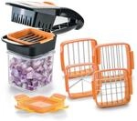 Genius Nicer Dicer Quick Zerkleinerer f&uuml;r Obst und Gem&uuml;se | 5 in 1 Multischneider