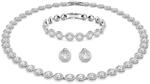 Swarovski Una Angelic Set, Rund, Weiss, Rhodiniert