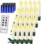 Monzana Christbaumkerzen LED Kabellos 20er Set mit Batterie Timer Fernbedienung