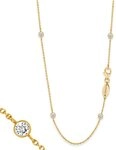Engelsrufer Moonlight Kette f&uuml;r Damen Gelbvergoldet 925er-Sterlingsilber Wei&szlig;e