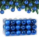 Deuba&reg; Weihnachtskugeln 54tlg &Oslash; 6cm Kunststoff matt gl&auml;nzend Christbaumkugeln
