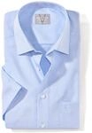 Marvelis Herren Businesshemd Kurzarm Non-Iron Comfort Fit,Chambray,New Kent,bleu