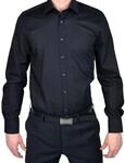 MARVELIS Body Fit Hemd Langarm New Kent Kragen, 36, Schwarz