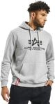 Alpha Industries Herren Basic Hoody Kapuzensweat F&uuml;r Kapuzenpullover, Grey Heather
