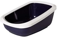 Nobby 72184 Katzentoilette mit Rand Aseo Jumbo, Navy-wei&szlig;, 67.5 x 48 x 28 cm