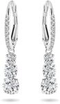 Swarovski Stilla Attract Trilogy Ohrringe, Weiss, Rhodiniert